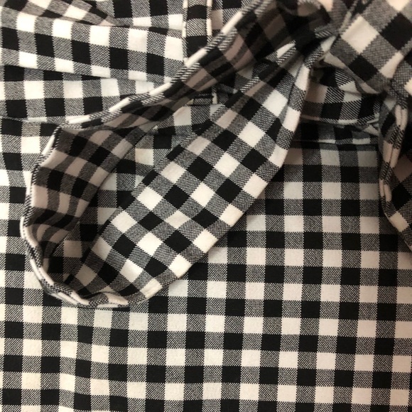 NWOT ZARA High Rise Paperbag Waist Gingham Black & White Plaid Shorts Sz Xs - Picture 8 of 15